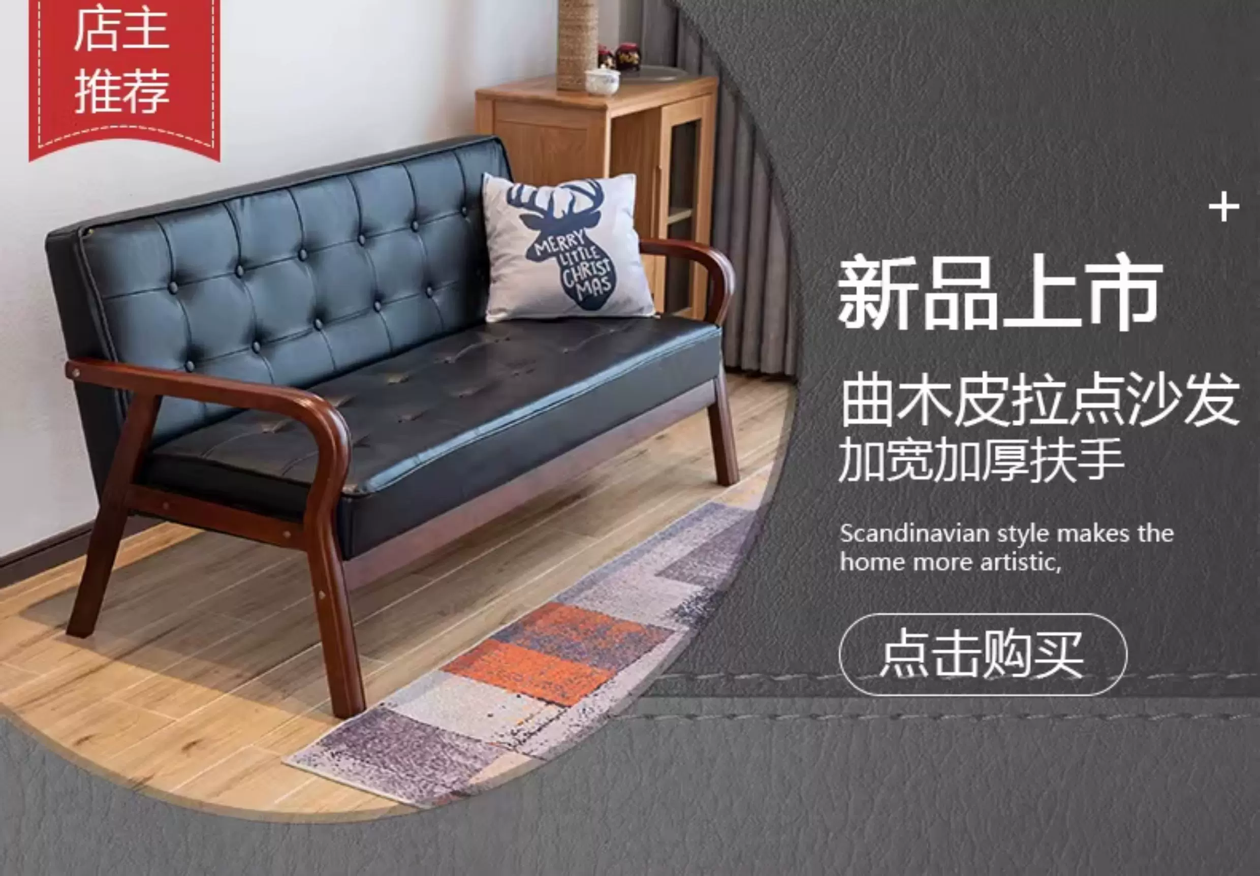 American retro oil wax leather sofa, industrial style iron sofa, L-shaped combination, small apartment, simple modern sofa