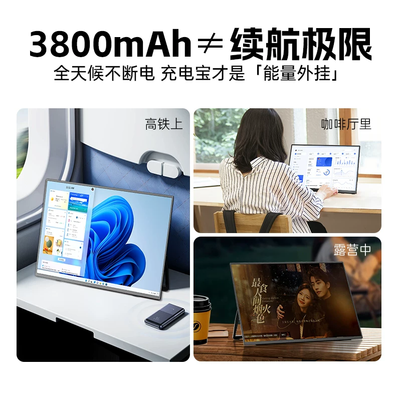 EIMIO4K Touch Portable Display Phone Projection Laptop Extended Display Portable Sub Screen