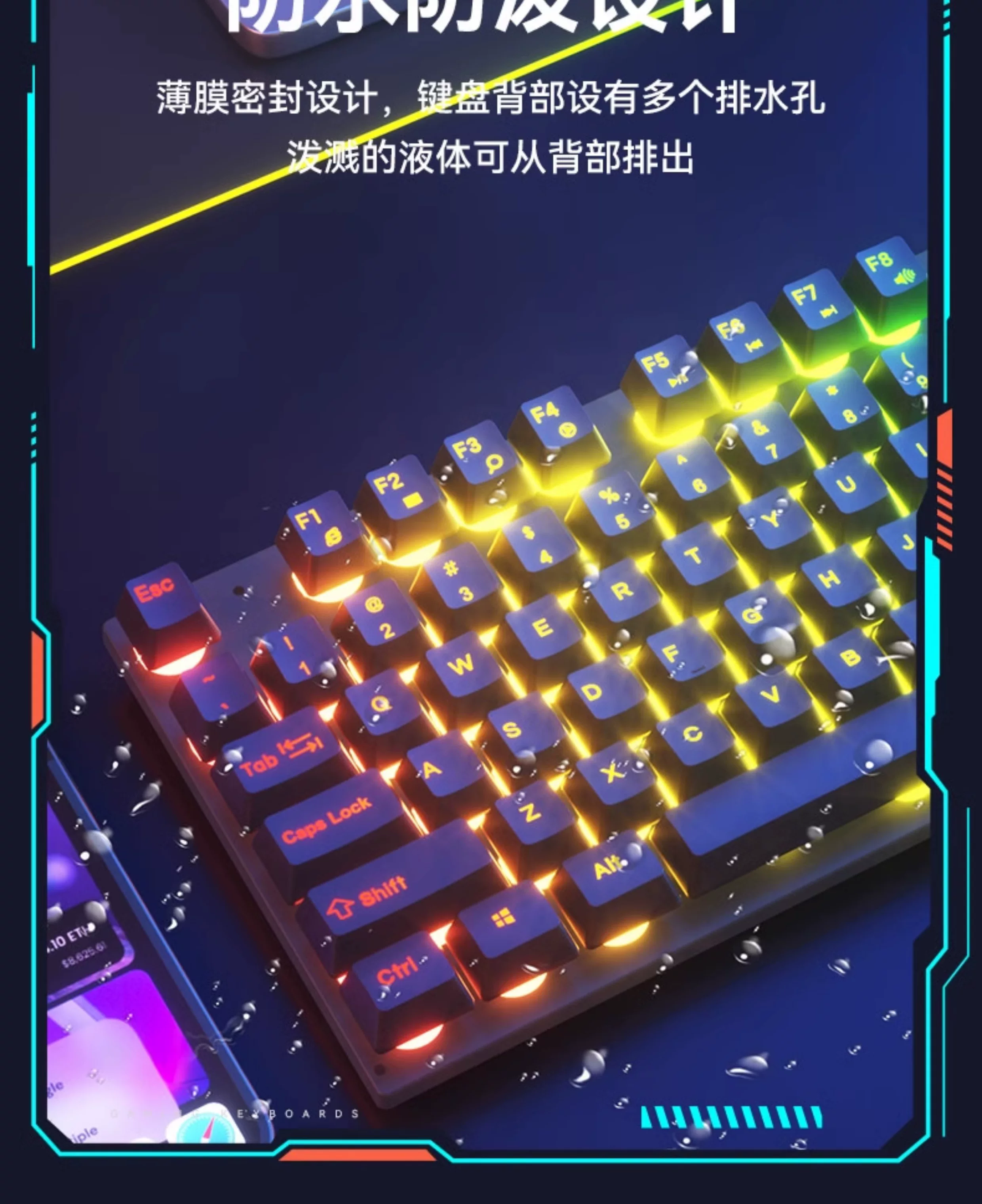 Mechanical tactile keyboard and mouse group, wired e-sports games, office, silent laptop, desktop keyboard and mouse