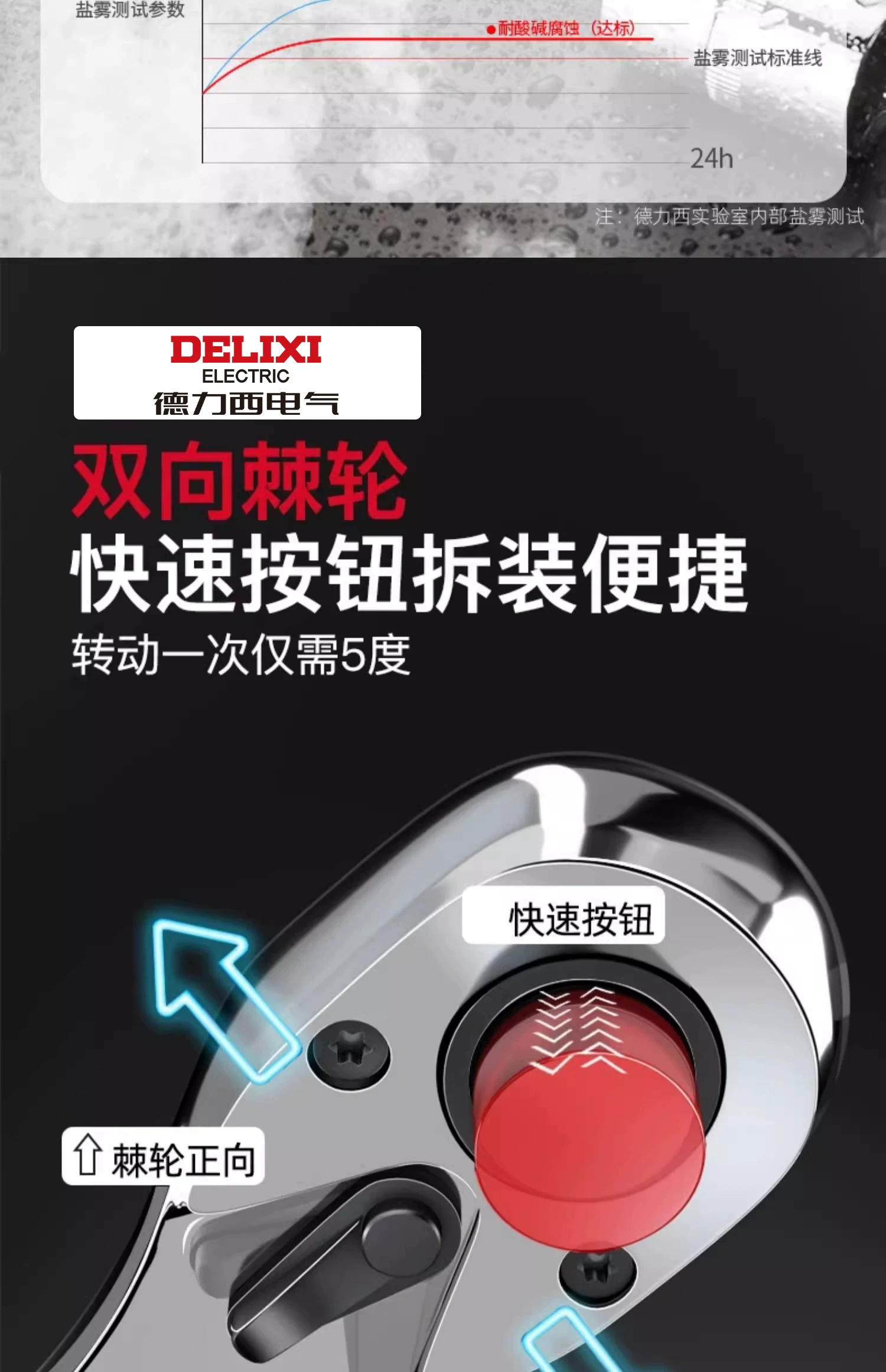 Delixi Auto Repair Tool Set Socket Wrench Ratchet Car Repair Combination Repair Box Multi functional 1/4 inch Socket Wrench