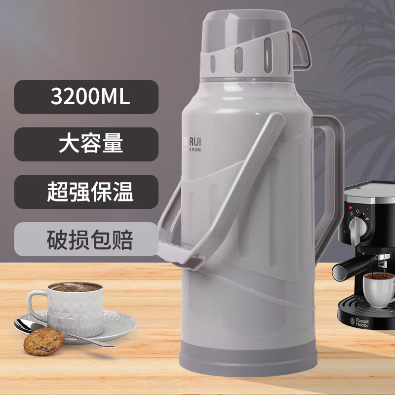 Hot water bottle for student dormitories, thermos for home use, thermos for opening water, tea bottle, inner container, 3.2-liter, 8-pound hot water kettle