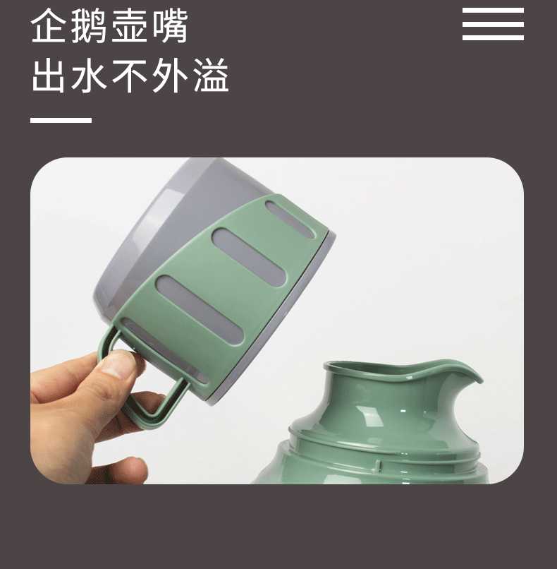 Hot water bottle for student dormitories, thermos for home use, thermos for opening water, tea bottle, inner container, 3.2-liter, 8-pound hot water kettle