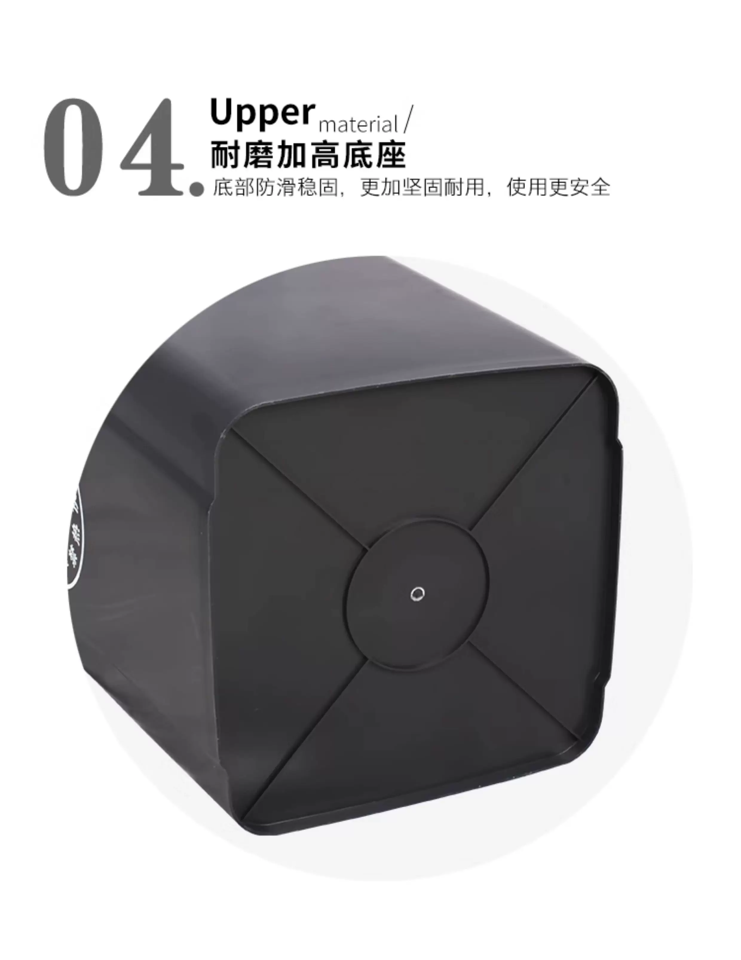 Uncovered square trash can, commercial large capacity, large kitchen waste with lid, garbage bin, household dining cabinet bucket