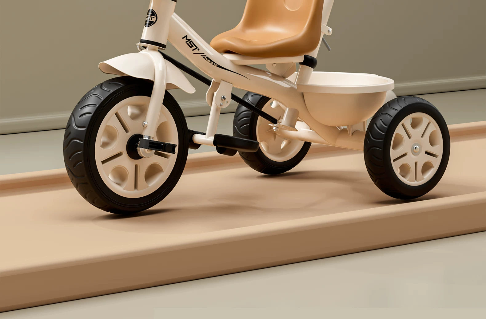 Miset children's tricycle, bicycle for children aged 1 to 3 to 6, baby stroller, handcart, bicycle