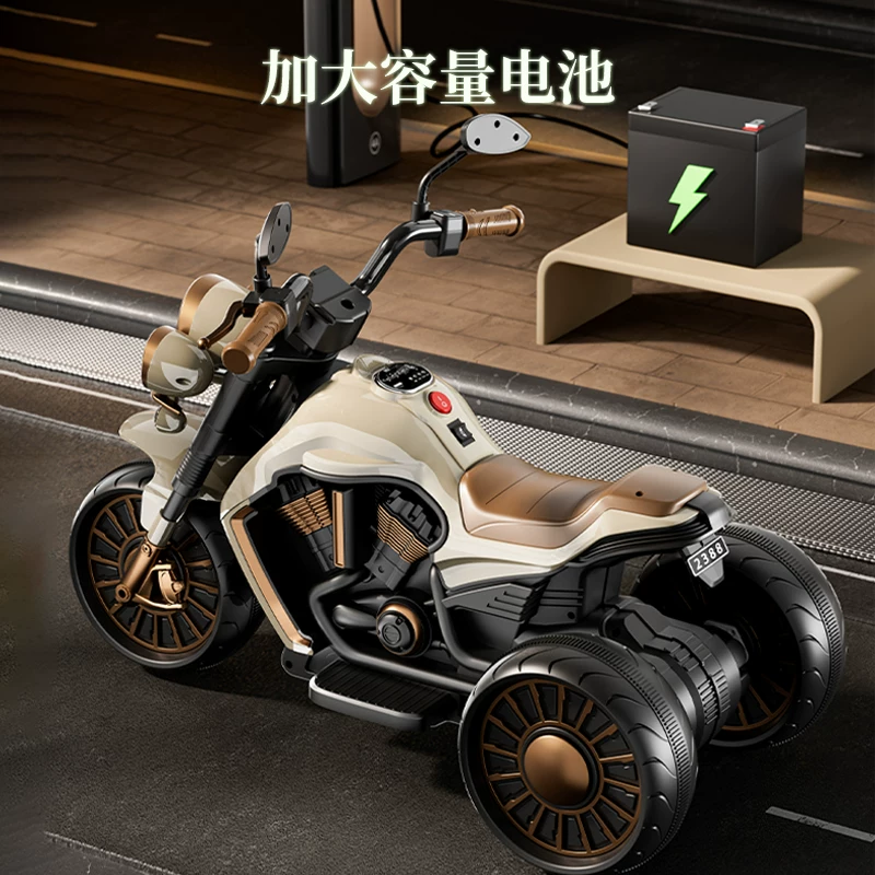 Children's electric scooter, tricycle, male and female electric scooter, children's toy car, children's ride, remote control stroller