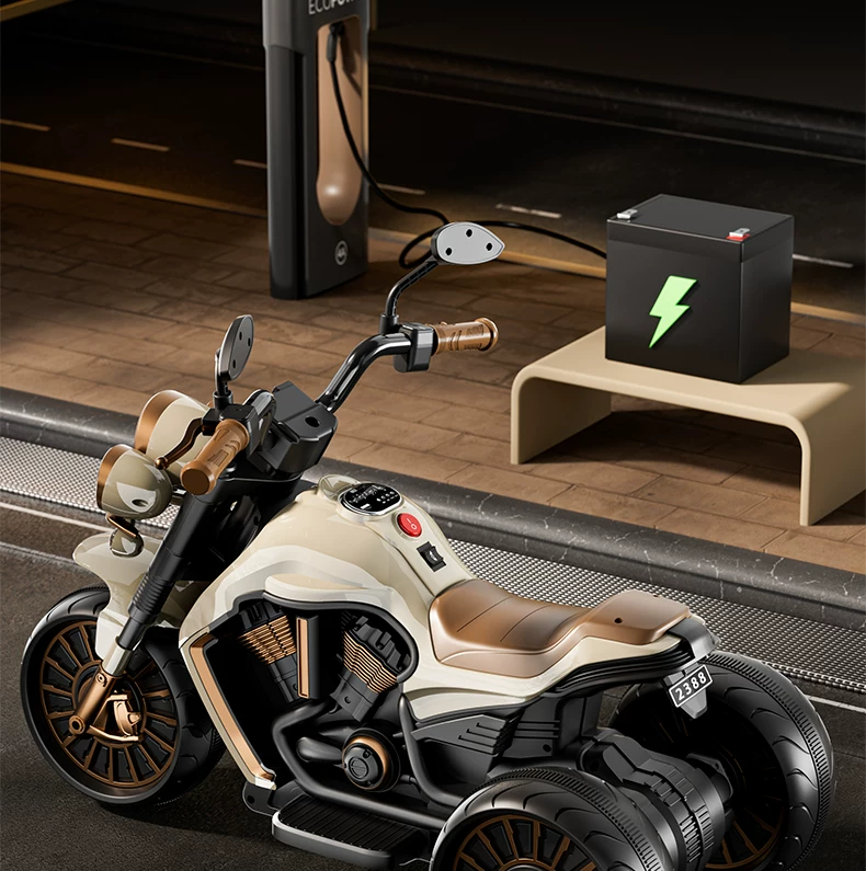 Children's electric scooter, tricycle, male and female electric scooter, children's toy car, children's ride, remote control stroller