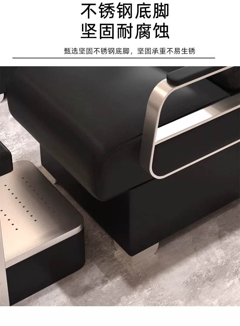 Li Bi shop shampoo bed, hair salon special semi lying flushing bed, high-end stainless steel ceramic deep basin hair salon special