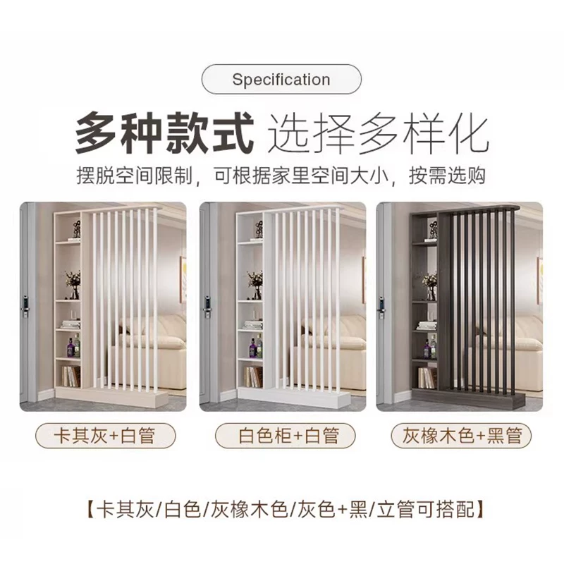 中式屏风玄关柜小户型节省空间 实木简约现代设计可遮挡客厅隔断