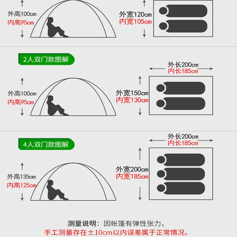 Fully automatic 3-4 person tent, outdoor portable folding, quick opening, picnic, sun protection, camping, camping, thickened park tour