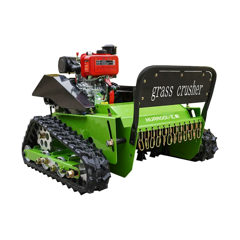 All terrain remote control tracked lawn mower, power generation weeding machine, gasoline photovoltaic orchard forest lawn mower manufacturer