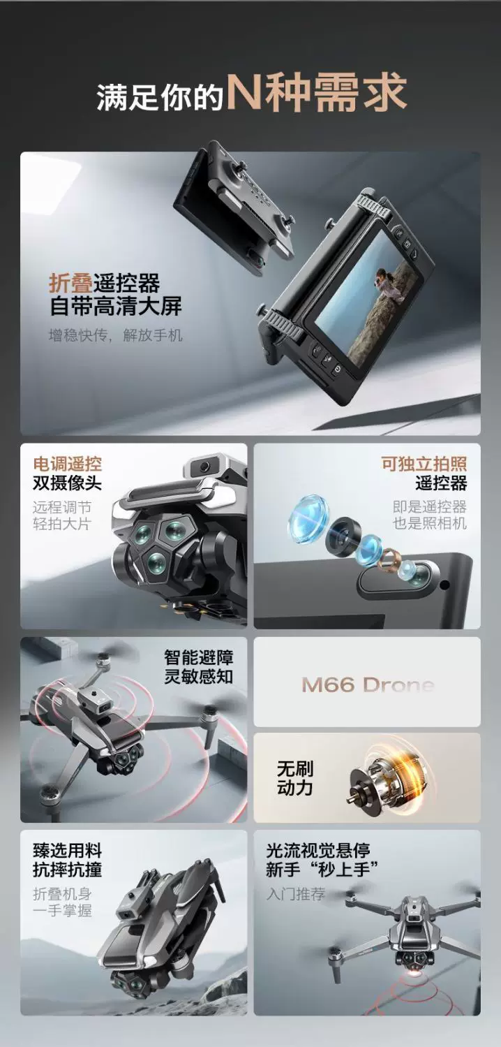2025 new foldable screen LCD remote control drone intelligent obstacle avoidance high-definition professional aerial photography airplane boy toy