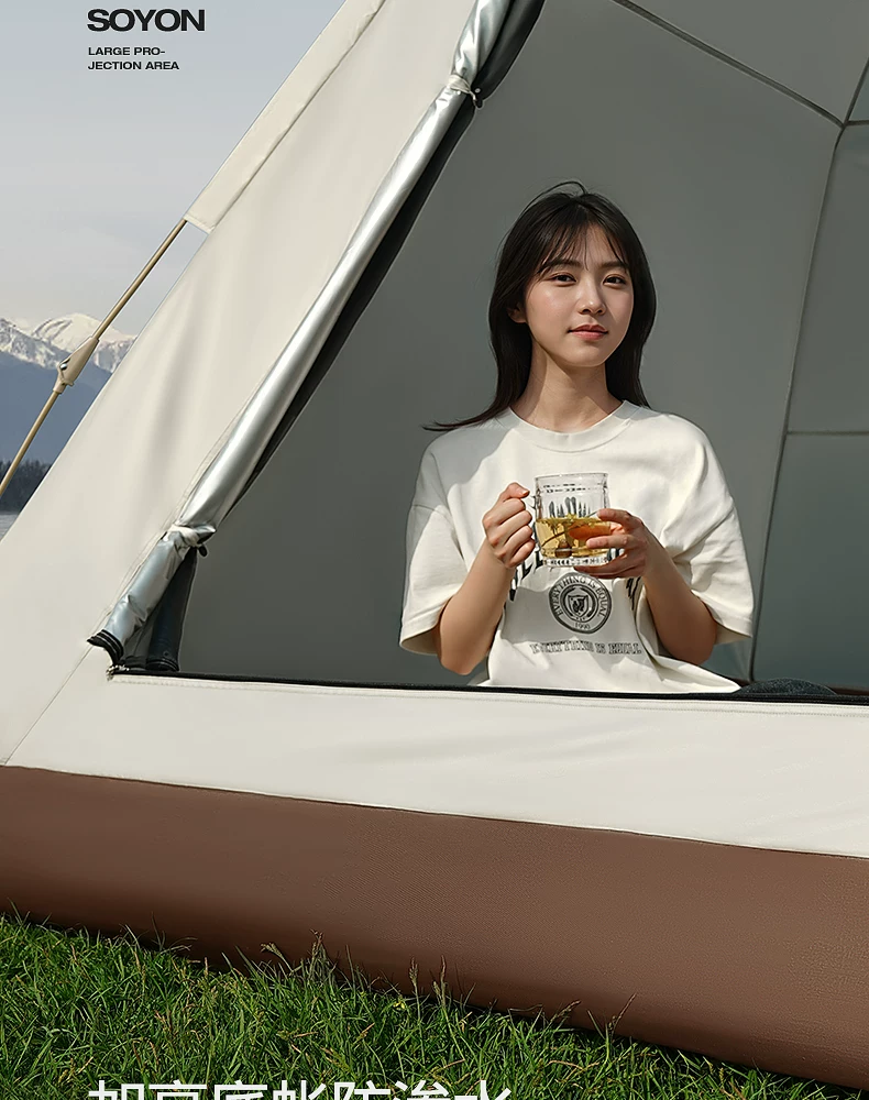 SOYON Quick Camping Tent Outdoor Camping Overnight Rainproof Folding Portable New Quick Open Outdoor Camping Tent