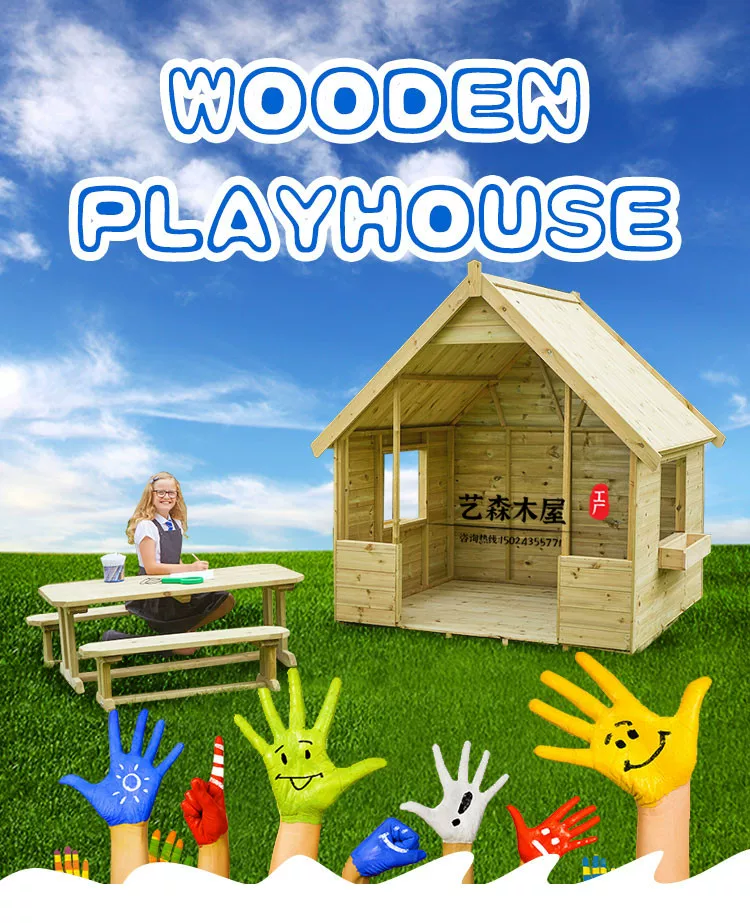 Kindergarten Outdoor Doll Home Wooden Kitchen Children's Outdoor Mobile Game House Garden Anti corrosion Wooden House Assembly