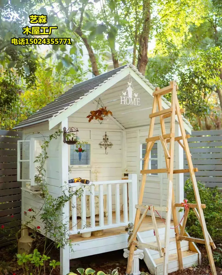 Kindergarten Outdoor Doll Home Wooden Kitchen Children's Outdoor Mobile Game House Garden Anti corrosion Wooden House Assembly