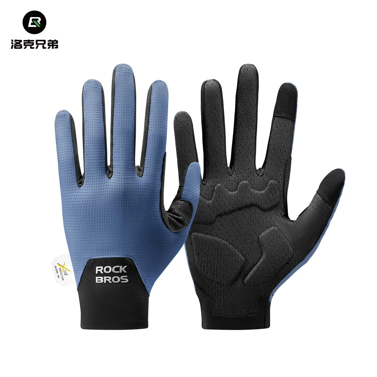 Rock Brothers cycling gloves, all finger mountain road cycling gloves, men's and women's spring and autumn touch screen long finger gloves