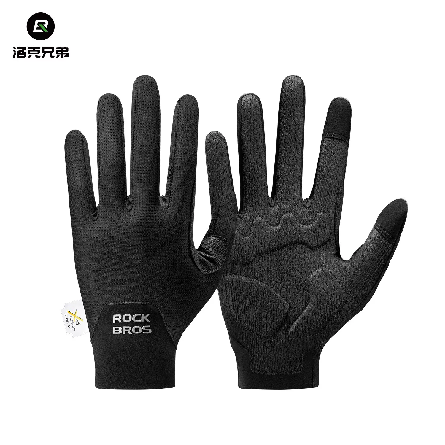 Rock Brothers cycling gloves, all finger mountain road cycling gloves, men's and women's spring and autumn touch screen long finger gloves