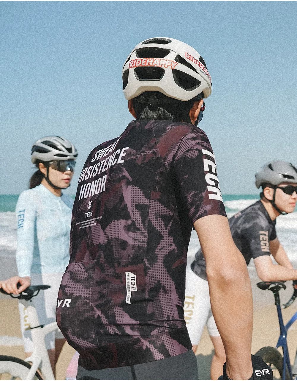 EVR men's cycling suit summer moisture absorbing, quick drying, reflective, antibacterial professional cycling suit short sleeved, light dust era