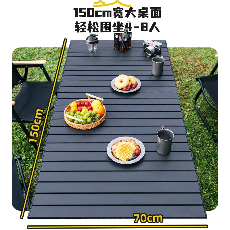 Outdoor Chicken rolls table folding table portable camping supplies set folding picnic table stall barbecue tables and chairs