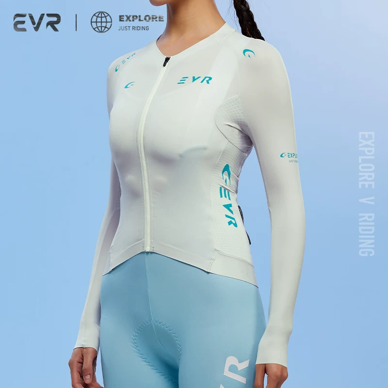 EVR cycling suit long sleeved sun protection quick drying women's summer reflective breathable road bike top cycling equipment EXP