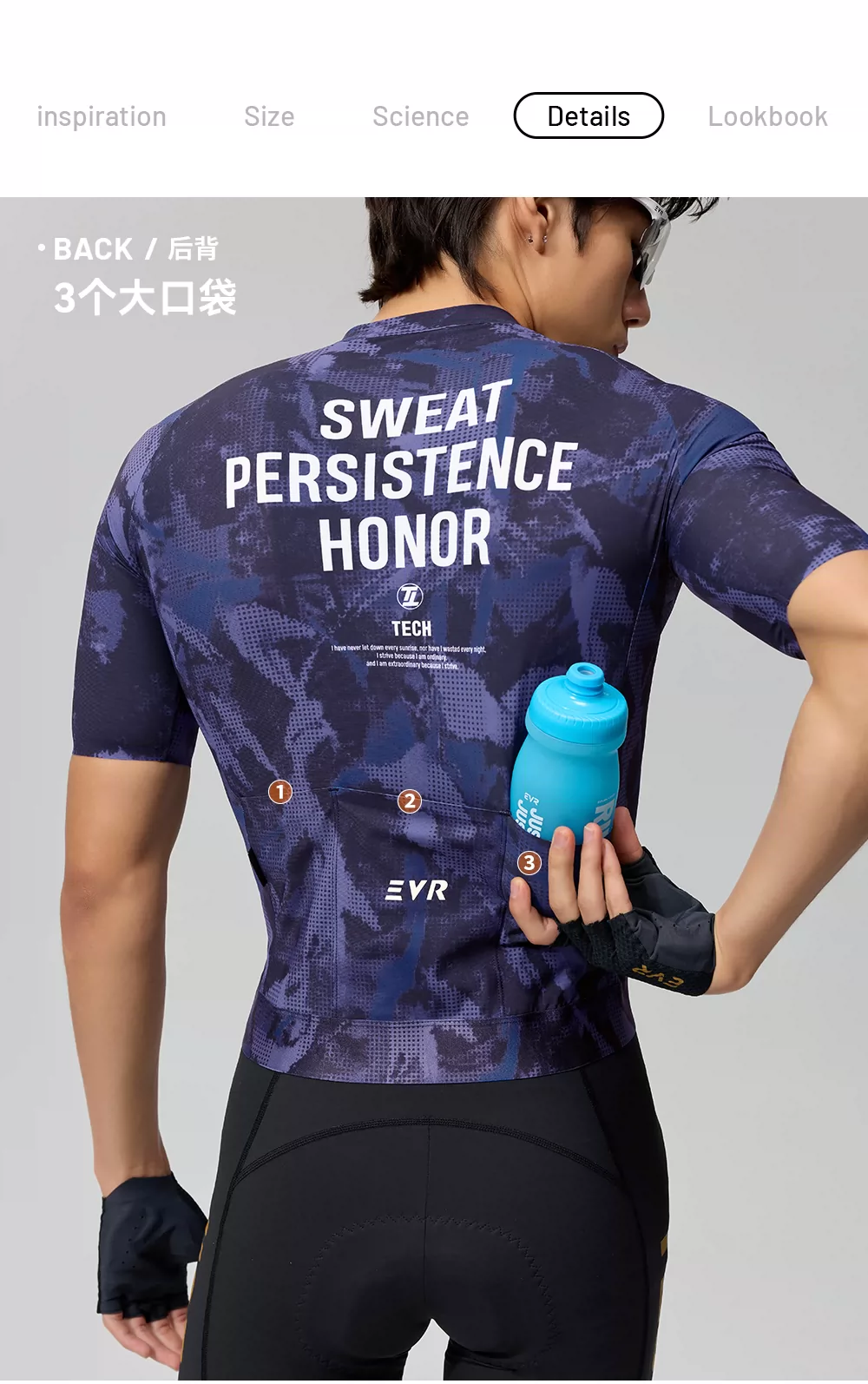 EVR26 New Light Dust Era Summer Cycling Suit Men's Short sleeved Quick drying Sweat wicking Road Bike Top