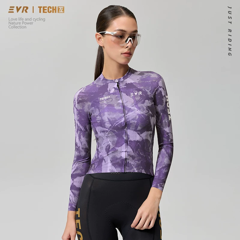 EVR26 New Light Dust Era Summer Cycling Clothing Long Sleeve Sunscreen Quick Drying Women's Road Bike Top High Elasticity