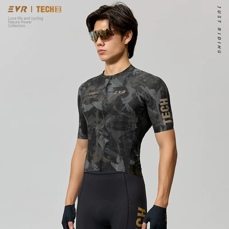 EVR26 New Light Dust Era Summer Cycling Suit Men's Short sleeved Quick drying Sweat wicking Road Bike Top