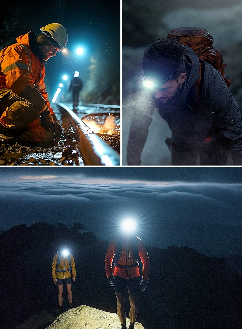 LEM Headlamp Fishing Specific Induction Hat Clip Light Strong Light Super Bright Charging Head Mounted Clip on Long Range Night Fishing Light