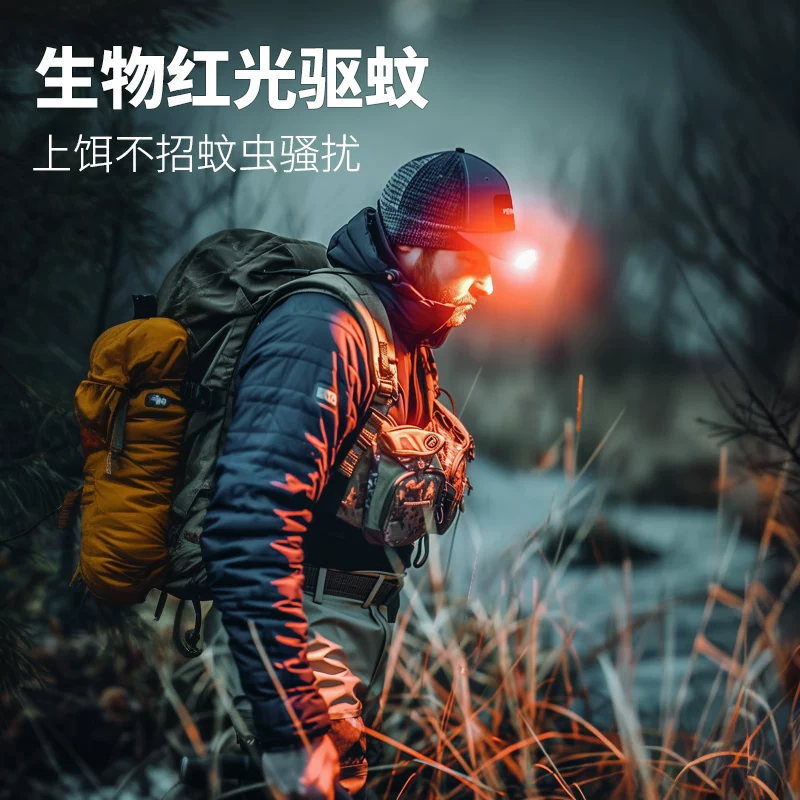 LEM Headlamp Fishing Specific Induction Hat Clip Light Strong Light Super Bright Charging Head Mounted Clip on Long Range Night Fishing Light