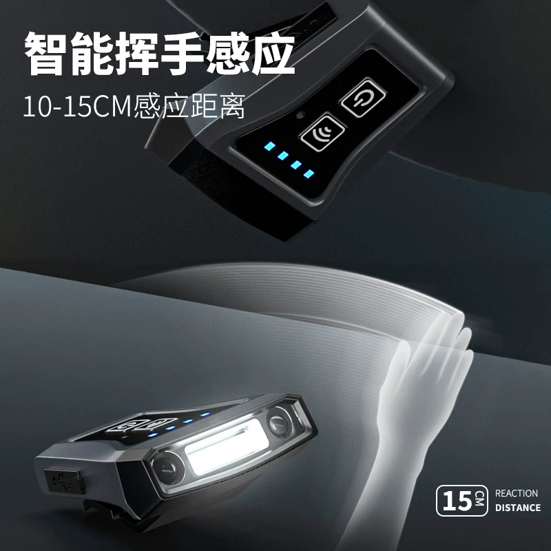 LEM Headlamp Fishing Specific Induction Hat Clip Light Strong Light Super Bright Charging Head Mounted Clip on Long Range Night Fishing Light