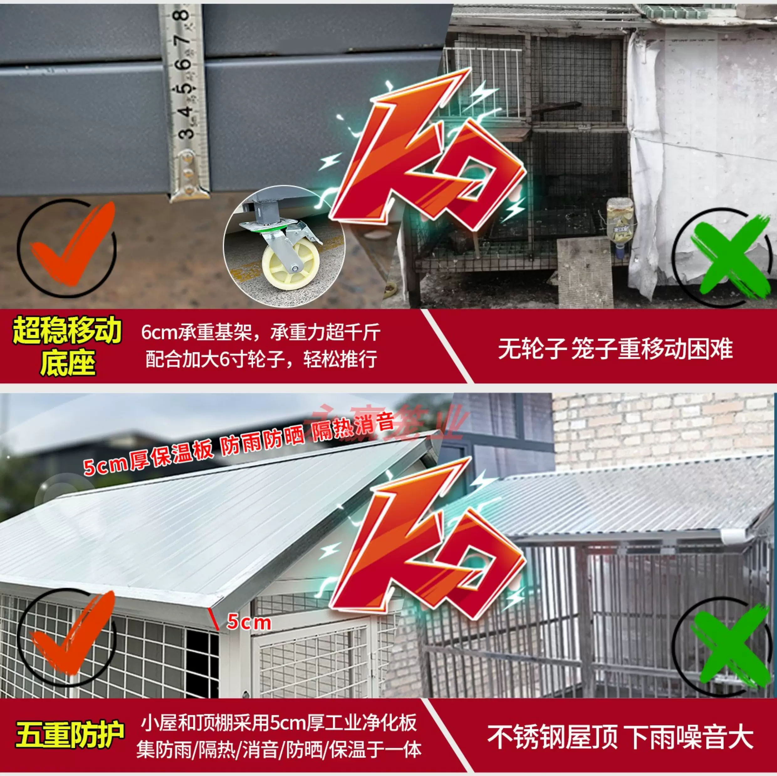 Уличный дом для собак Yongying Pet Industry с теплоизоляцией