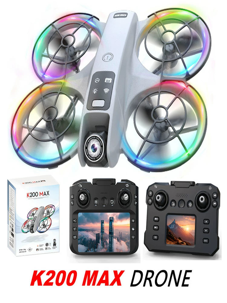 Fully protected framework drone and screen entry-level lantern dual camera optical flow remote control aircraft high-definition aerial photography toy