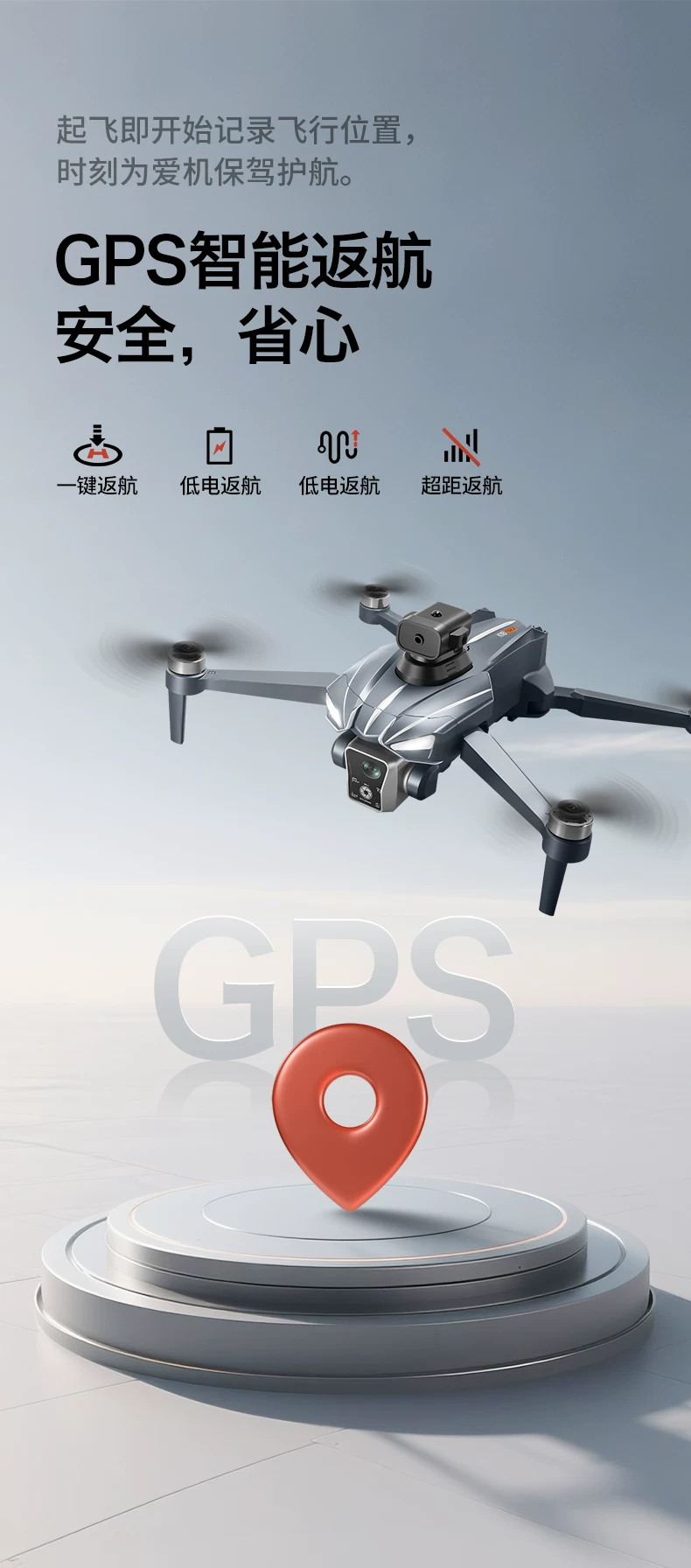 Airdrop large screen GPS return brushless drone intelligent obstacle avoidance high-definition aerial photography electronic speed controller remote control aircraft optical flow D