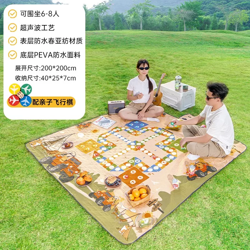 Jeep camping canopy with automatic inflatable moisture-proof mat for 3-5 people, four season double layered tent, Jeep no installation tent