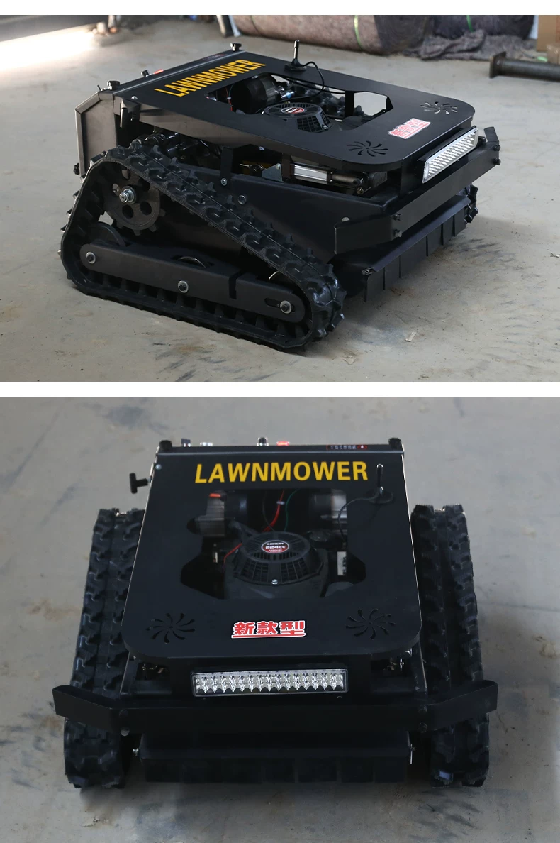 Remote controlled tracked lawn mower, fully automatic orchard and mountain agricultural weeding machine, high-power lawn mowing and clearing machine