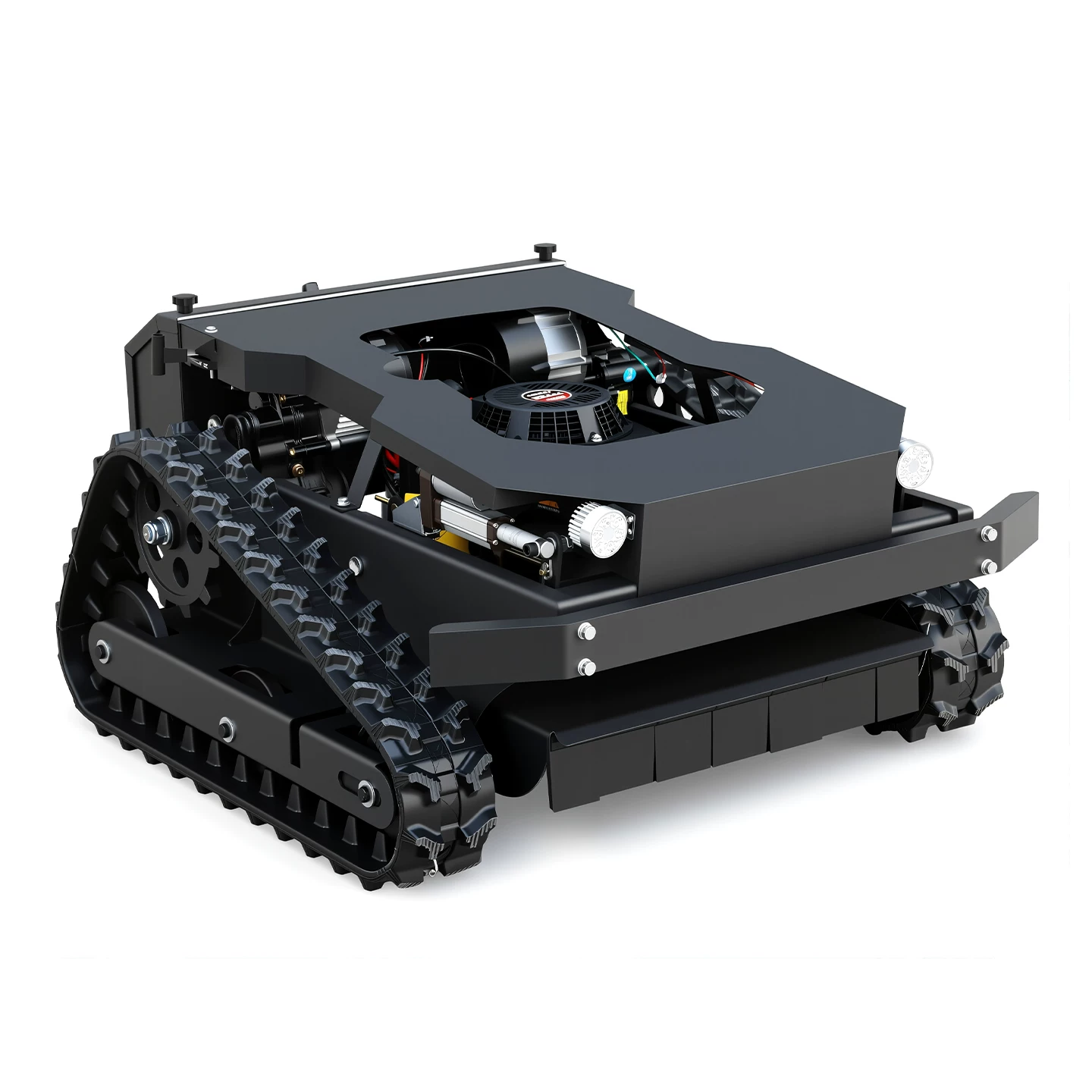 Remote controlled tracked lawn mower, fully automatic orchard and mountain agricultural weeding machine, high-power lawn mowing and clearing machine