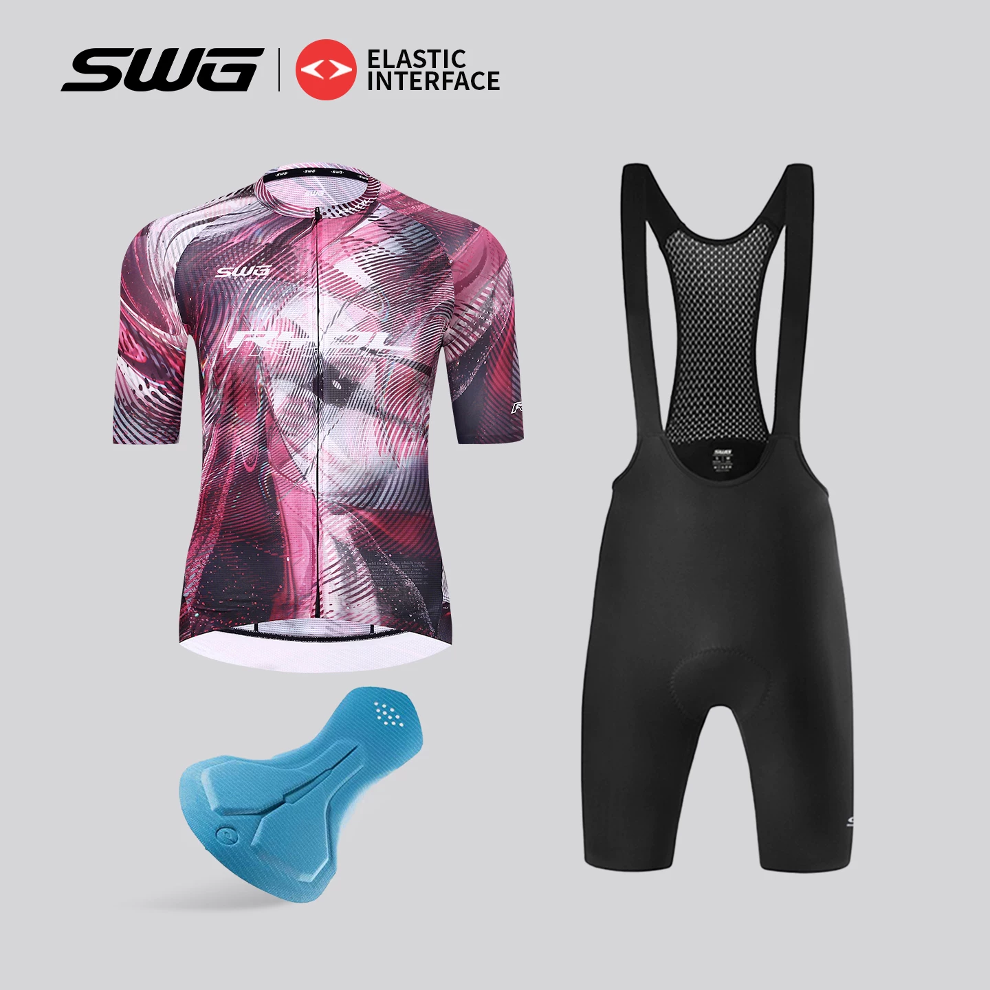 SWG Mingsheng Navigation Cycling Suit Men's Summer Road Cycling Speed Drying Short Sleeve Set Double Arrow Riding Equipment