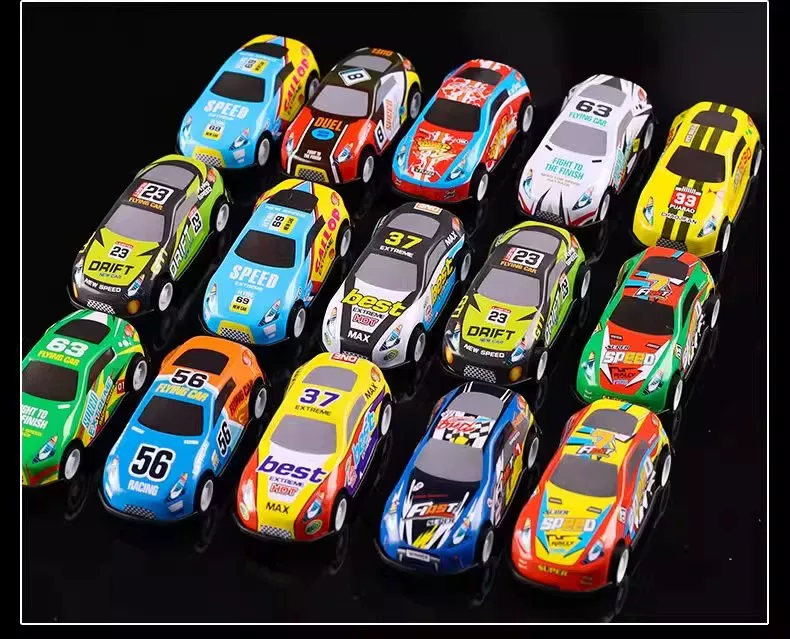 Drop resistant alloy rebound car mini iron racing drum toy car rebound car toy boy