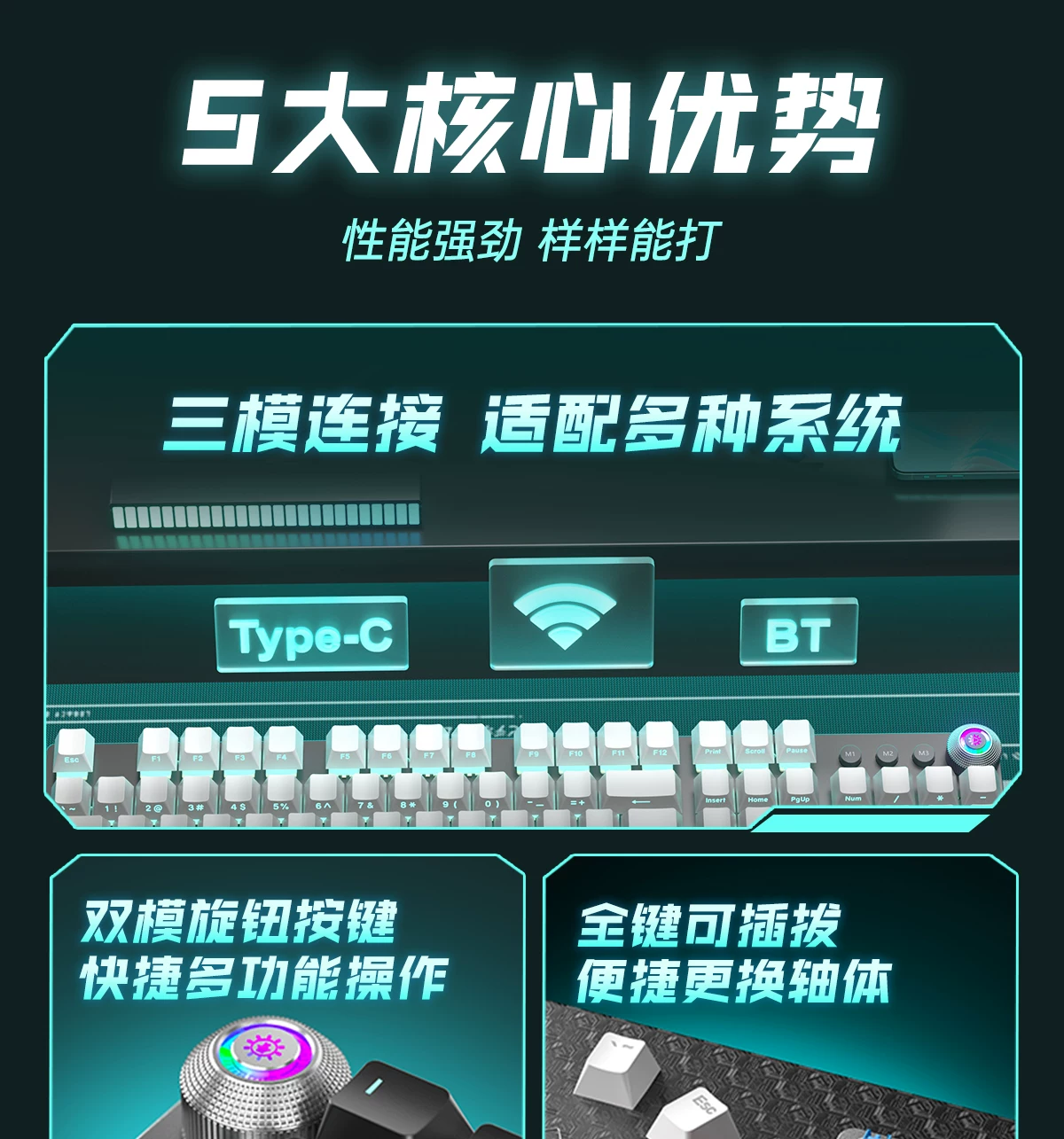 Tarantula F2088Air the third mock examination Mechanical Keyboard Wireless Bluetooth E-sports Game Office Desktop Computer 108 Keyboard Mouse