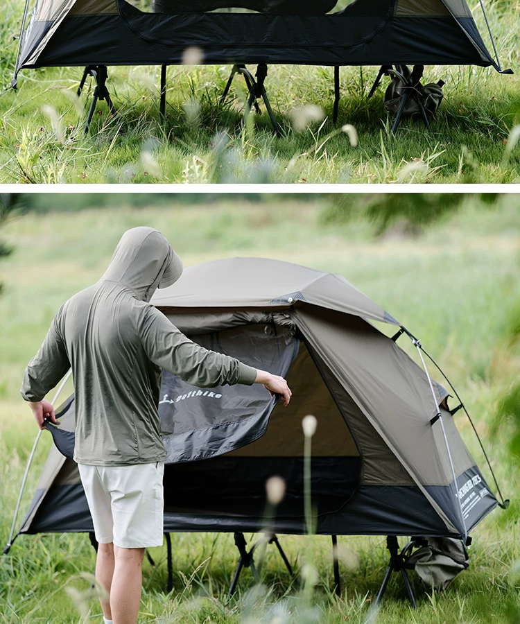 Difeike Oasis Integrated Tent Plus Camping Outdoor Portable Single Off Ground Tent Lightweight Tent