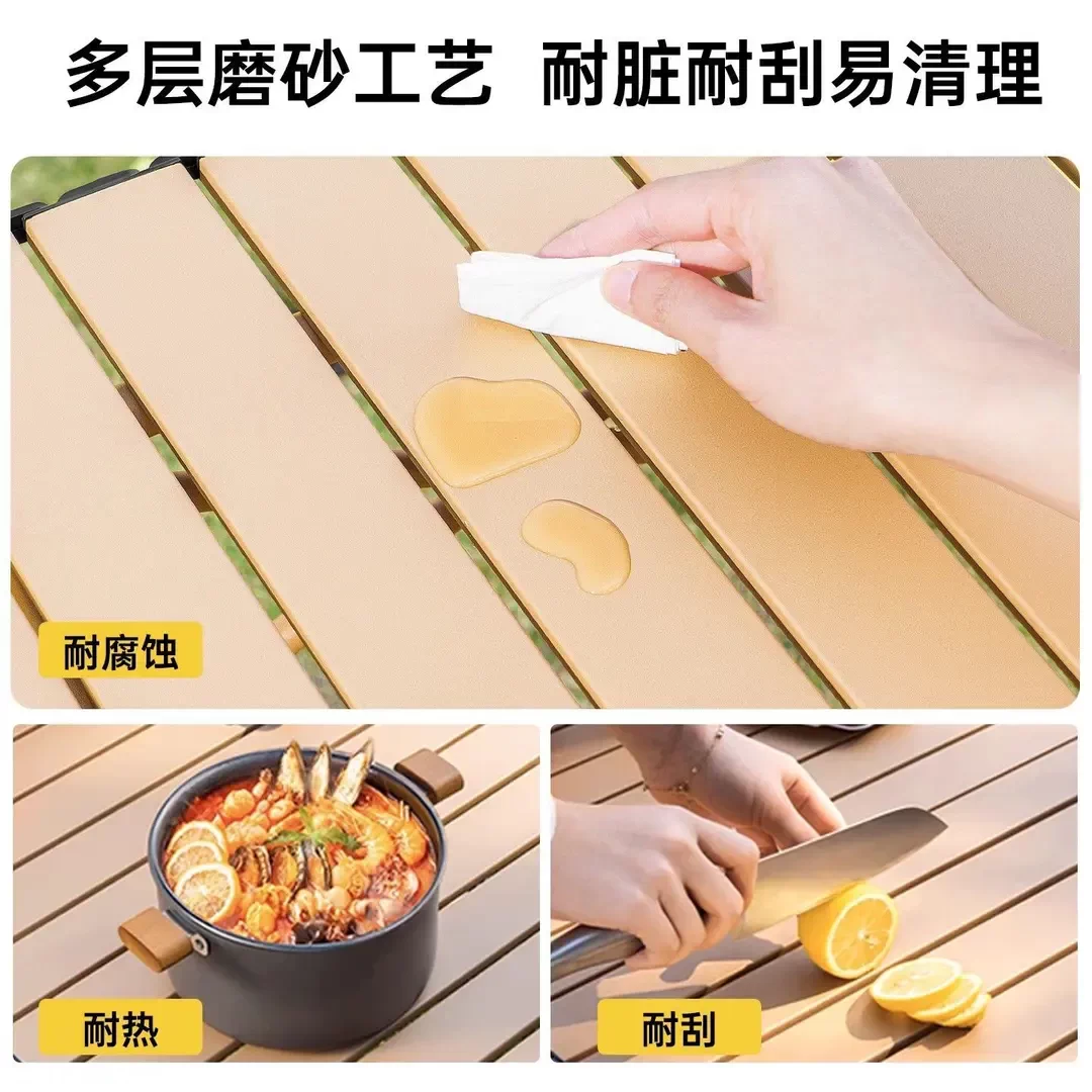 Low backrest table and chair set, outdoor folding table, moon chair set, portable night market stall, lazy chair, backrest chair