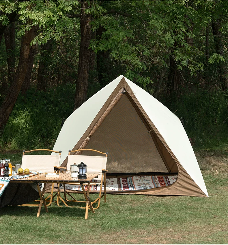 Automatic one click opening and closing triangular tent, outdoor portable folding park camping, sunshade camping equipment, picnic tent