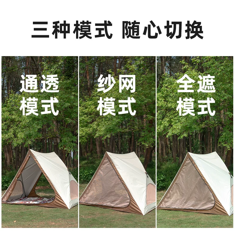 Automatic one click opening and closing triangular tent, outdoor portable folding park camping, sunshade camping equipment, picnic tent