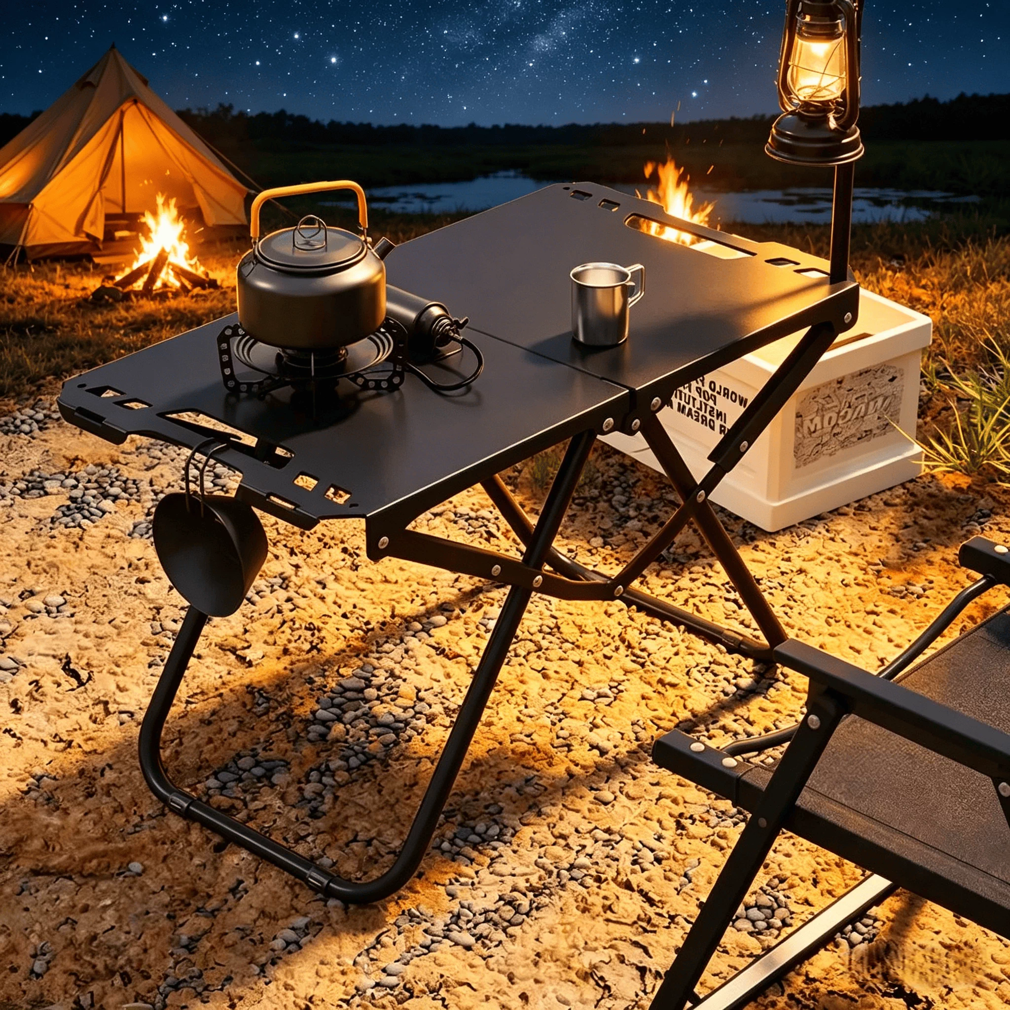 Outdoor Folding Quick Open Table Camping Portable GIT Tactical Table Tea Table Multi functional Picnic Thick Folding Tactical Table