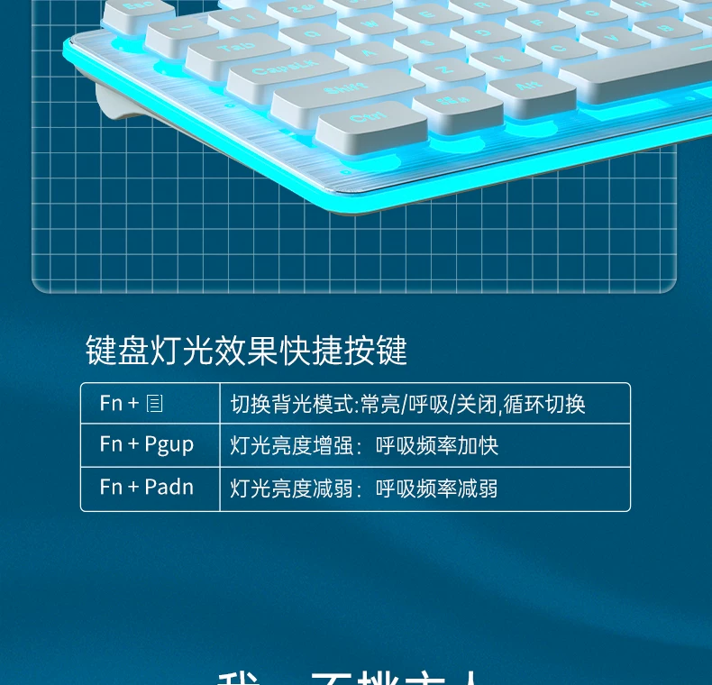 Silent keyboard, wired desktop computer, universal laptop, female office game, e-sports specific mouse set