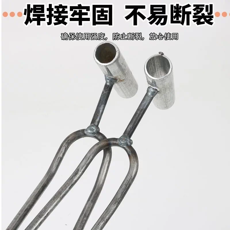Handheld two toothed shovel for loosening soil, gardening artifact for planting vegetables, flowers, fertilizing, weeding tools, soil breaking artifact