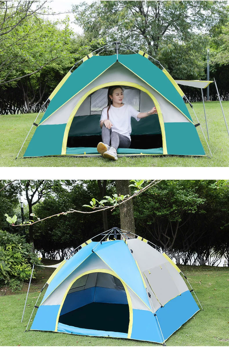 Tent outdoor camping, single or double person, thick rainproof, fully automatic quick opening, park, beach, outing, camping, sun protection equipment