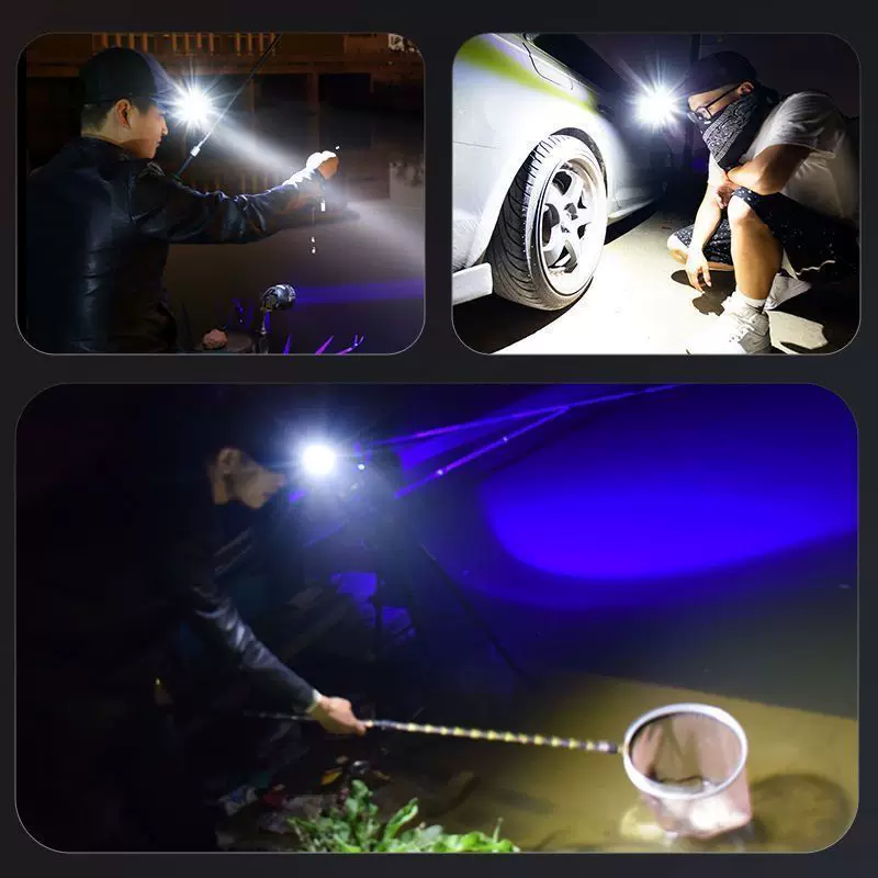 Headlight super bright rechargeable head mounted strong light sensing special bright LED flashlight small portable night fishing light