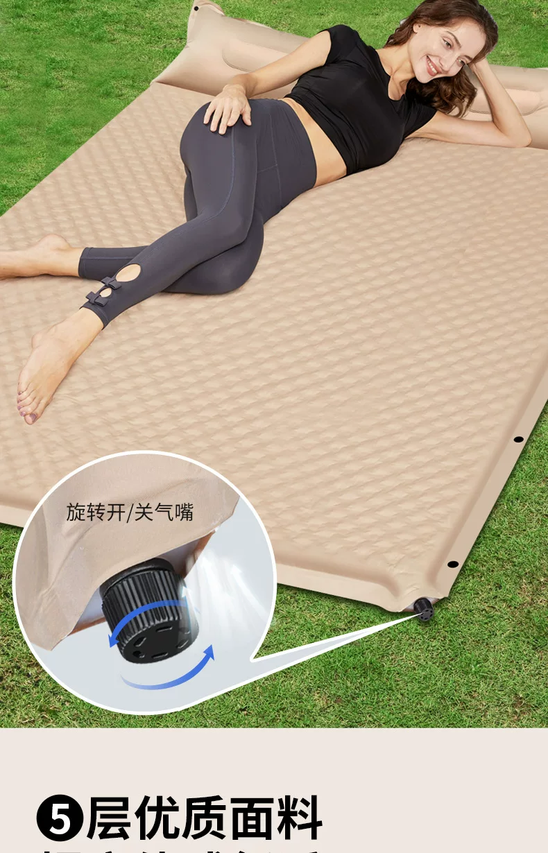 Automatic inflatable mattress for outdoor camping, portable air mattress for home use, floor mats, sleeping mats for camping, moisture-proof tents, and floor mats