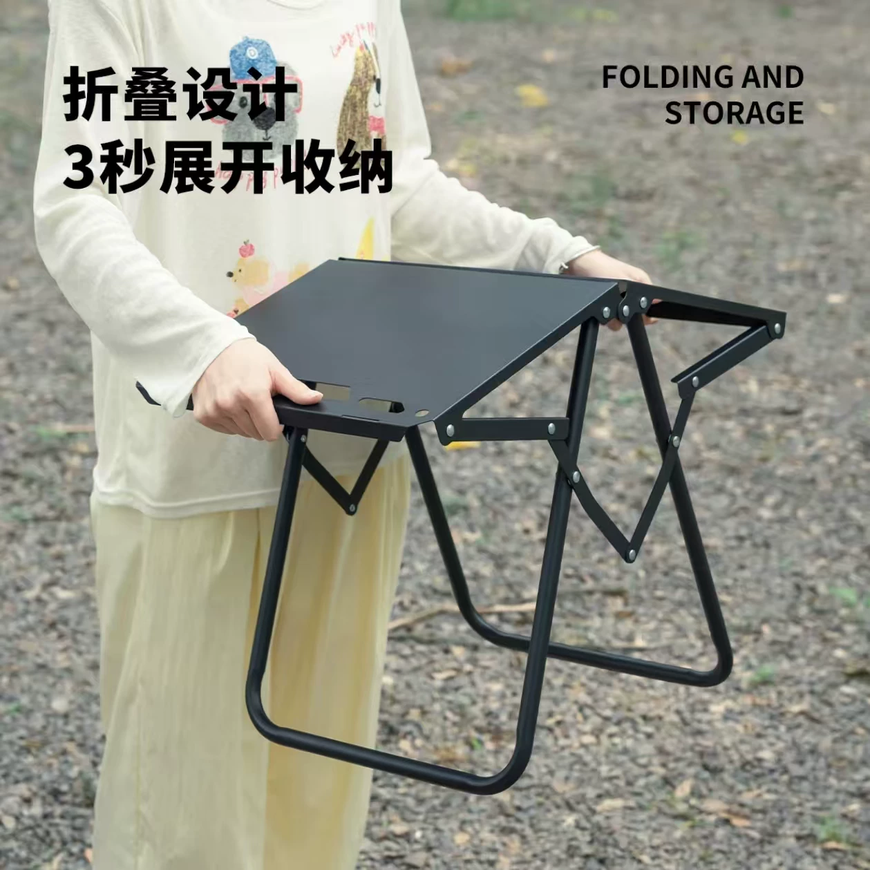 Thickened IGT tactical outdoor folding table camping lightweight portable multifunctional tea table picnic spliced table