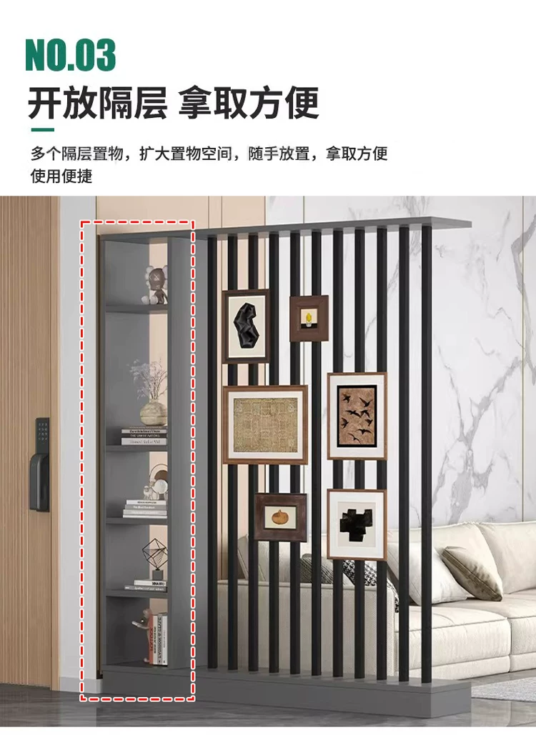 Floor to ceiling screen partition, foyer cabinet, living room, new home style, creative Chinese style, front door decoration, screen cabinet